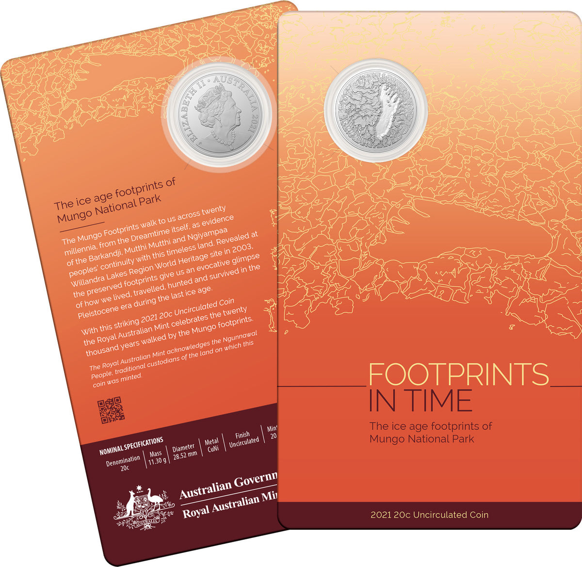 2021 20 cent Footprints in Time