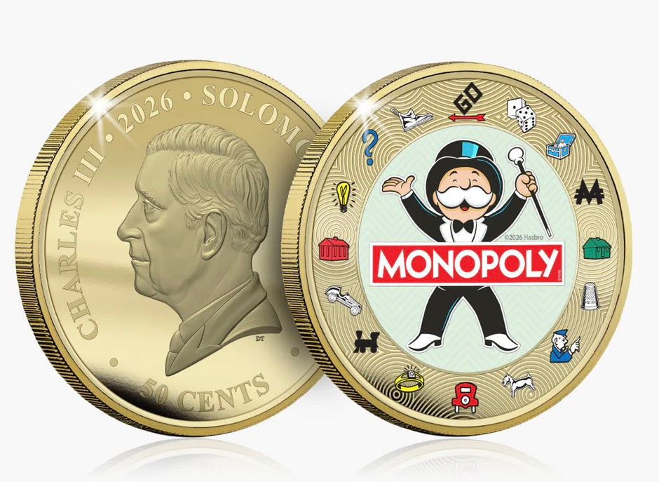 Monopoly 2026 50mm Gold-Plated Coin Luxe Edition