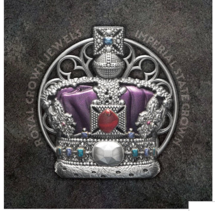 2026 ROYAL CROWN JEWELS $5 IMPERIAL STATE CROWN ULTRA HIGH RELIEF 2OZ SILVER ANTIQUE COIN