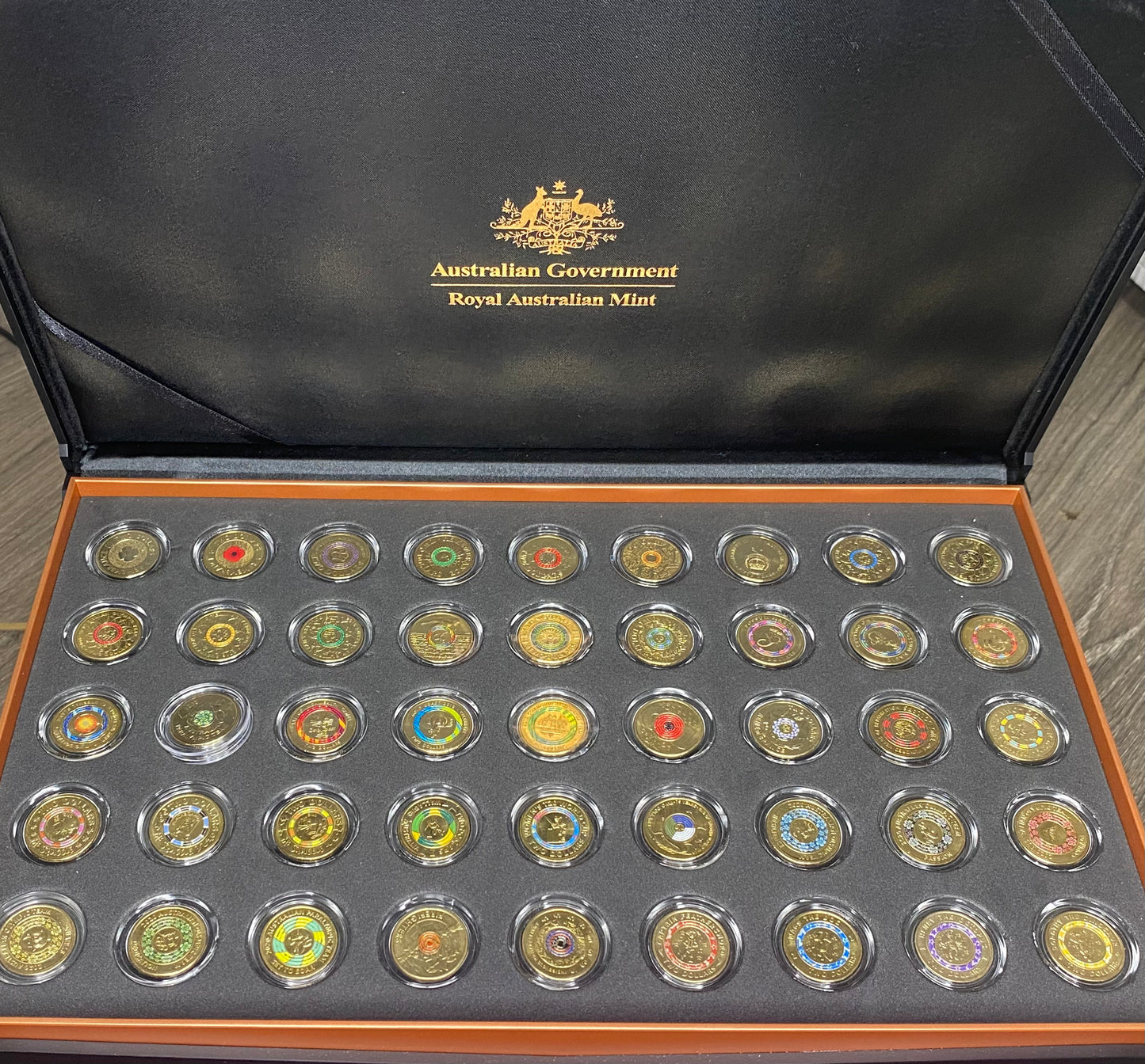 Full set uncirculated $2 coins in including 2012 red Poppy 73 Coins