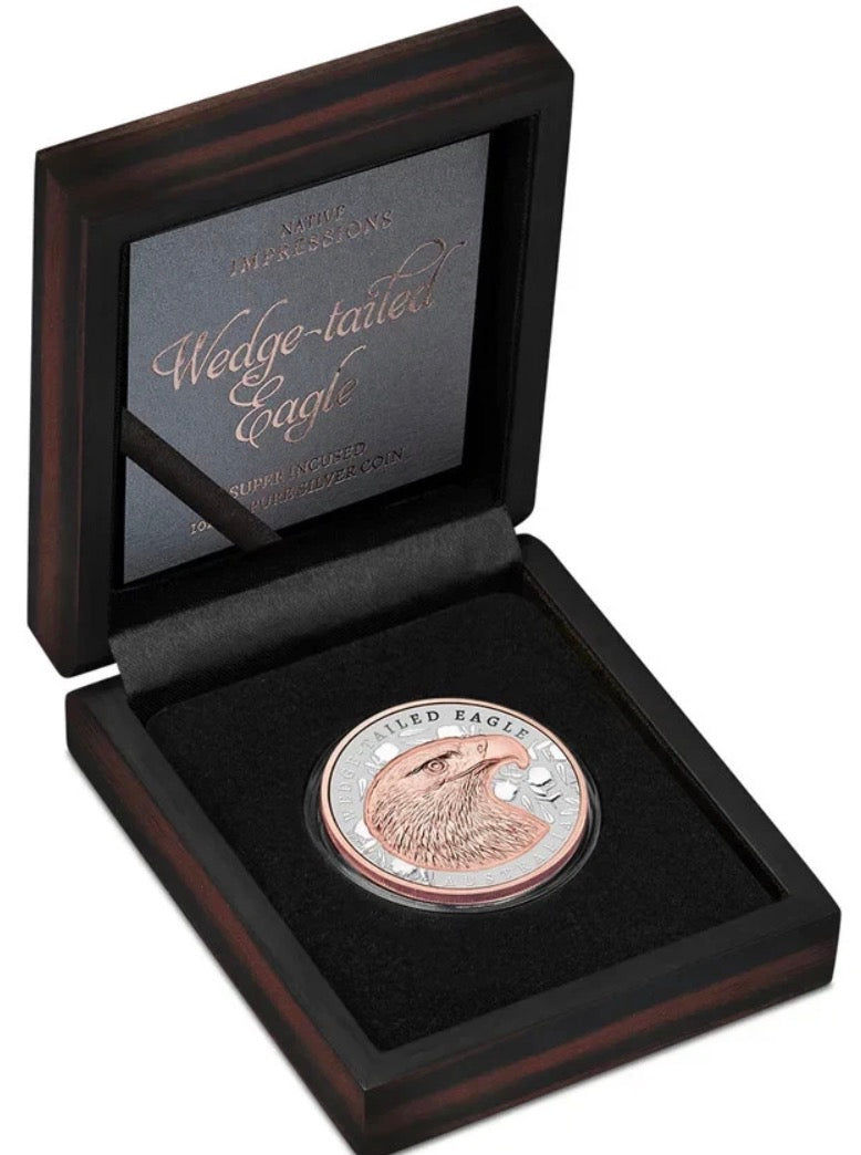 2026 Niue WedgeTailed Eagle Rose Gold Plated 1oz Silver Proof Coin