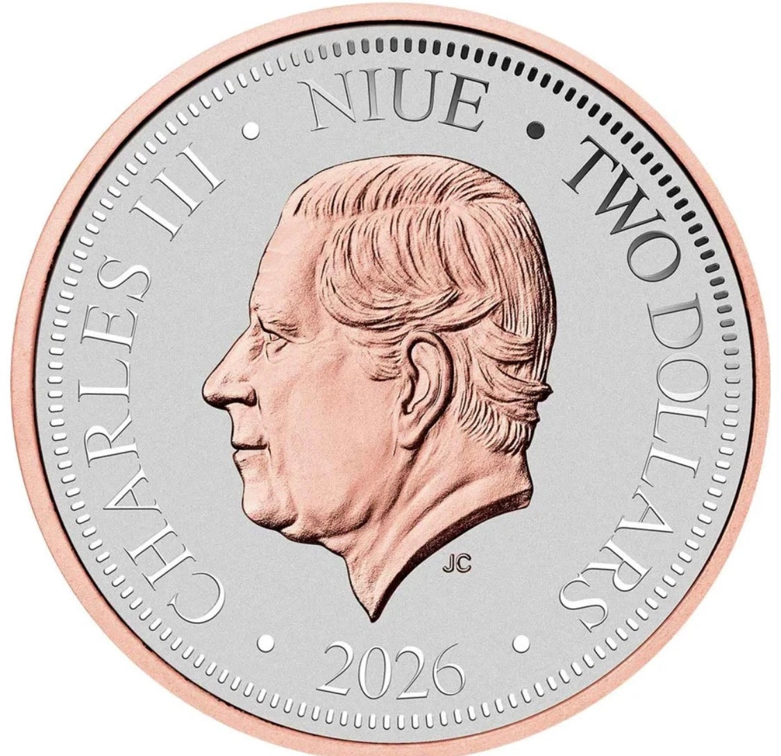 2026 Niue WedgeTailed Eagle Rose Gold Plated 1oz Silver Proof Coin