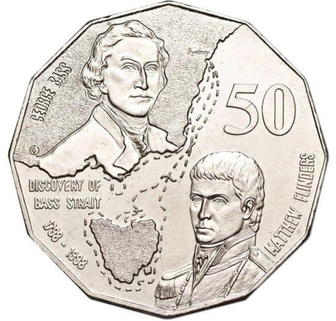 1998 Bass & Flinders 50c circulated