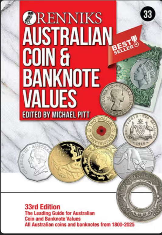 NEW PRODUCT Renniks 33rd edition Australian coin & banknote values