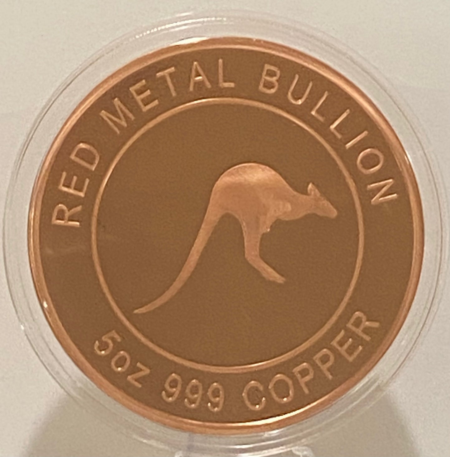 Large 5 Oz .999 copper bullion round “KANGAROO”