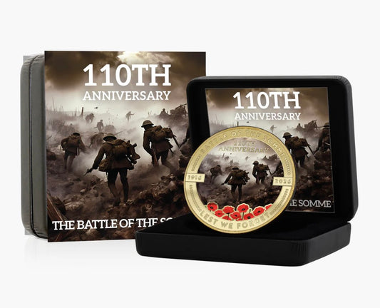 Battle of the Somme 110th Anniversary 50mm Gold-Plated Coin Luxe Edition