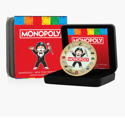 Monopoly 2026 50mm Gold-Plated Coin Luxe Edition