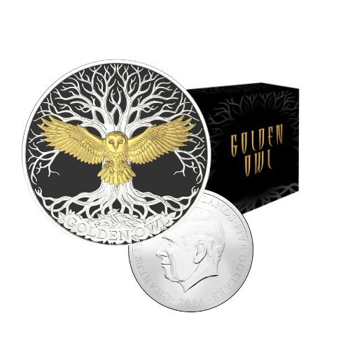 PRE ORDER - 2026 $5 Golden Owl 1 Oz Silver Coin