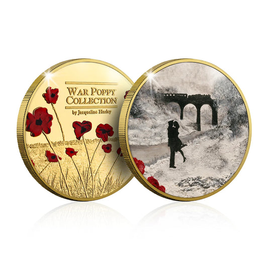 War Poppy Home for Chrismas Gold-plated Prooflike Commemorative