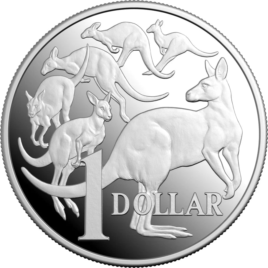 NEW RELEASE - 2026 $1 Mob of Six Roos 1oz 60th Anniversary Decimal Currency Silver Proof Coin