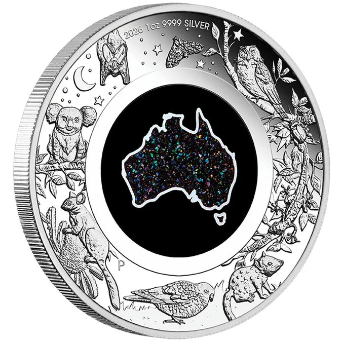 NEW PERTH MINT RELEASE - Great Southern Land - Nocturnal - 2026 1oz Silver Proof Opal Coin