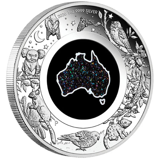 NEW PERTH MINT RELEASE - Great Southern Land - Nocturnal - 2026 1oz Silver Proof Opal Coin