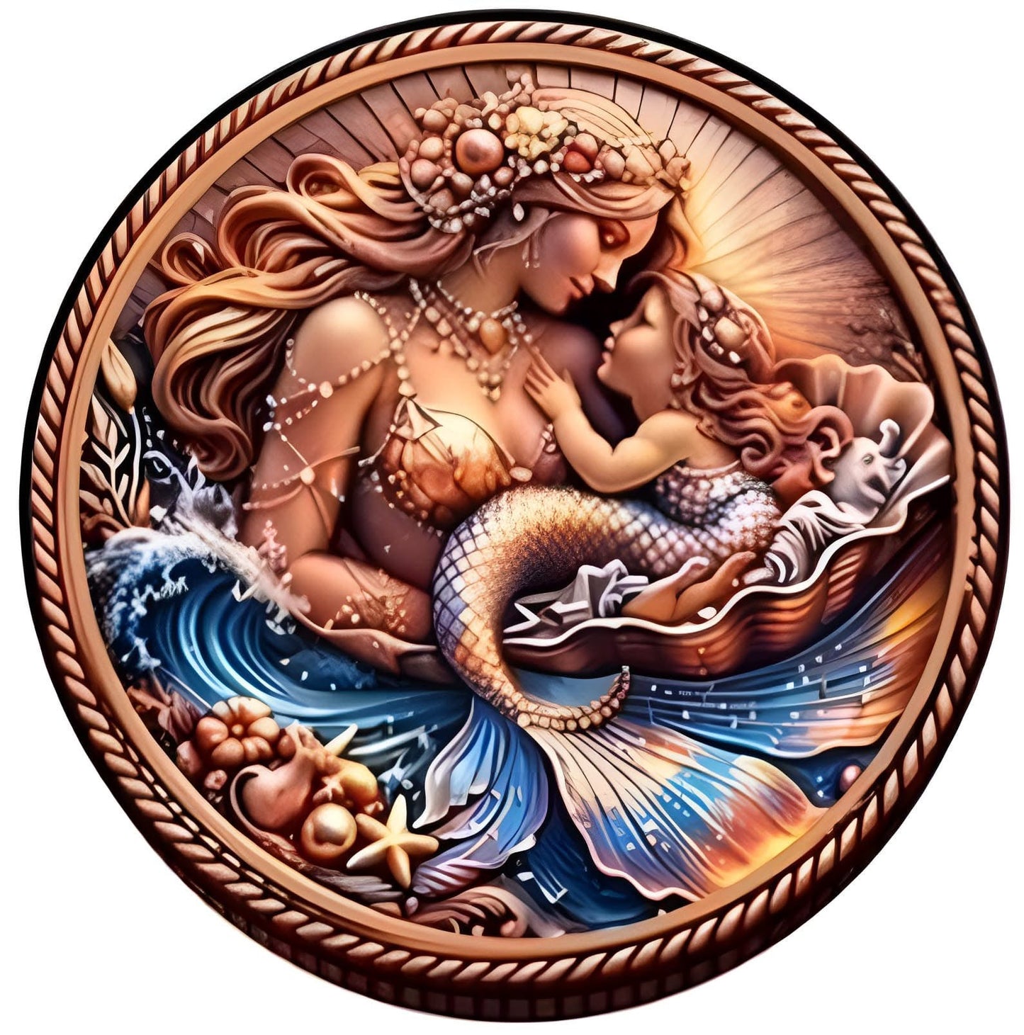 Ocean's Eternal Love Mermaid 1oz .999 Copper Coin