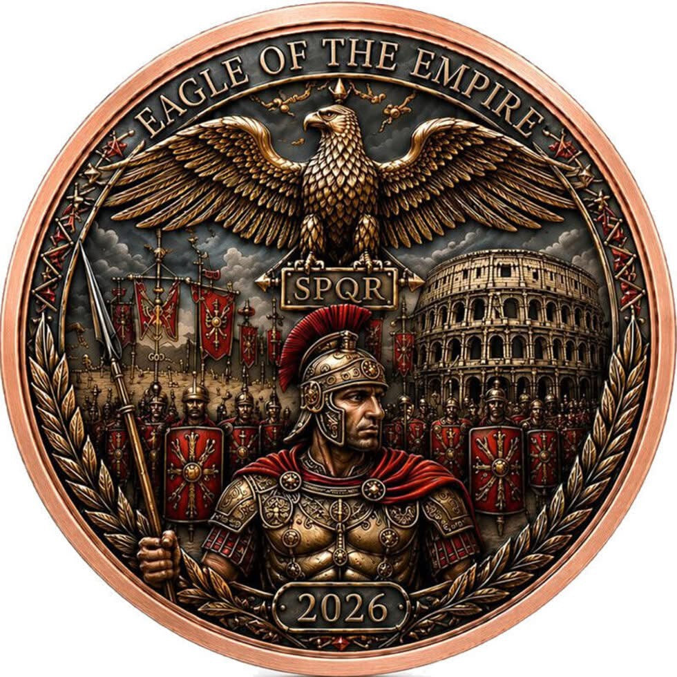 Ancient Empires - Rome 1 oz Copper Round in Card