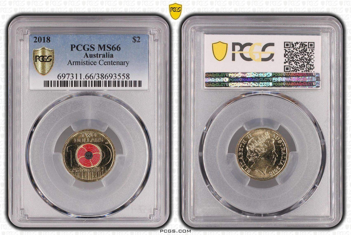 2018 PCGS MS66 ARMISTICE