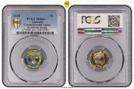 2018 PCGS MS66+ BOROBI - GOLD COAST COMMONWEATH GAMES