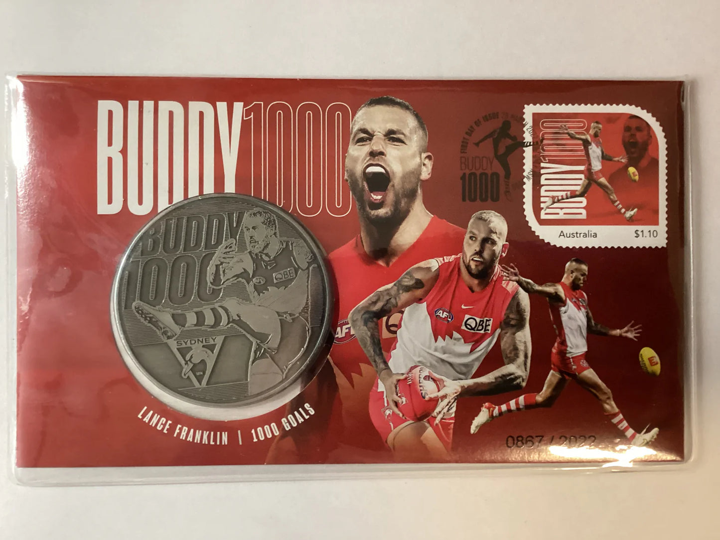 2022 Buddy Franklin 1000 Goals Medallion PMC - limited edition only 2022 made