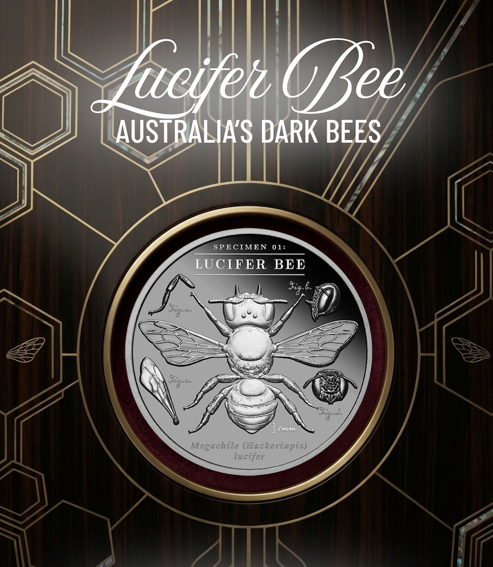 NEW RELEASE - Australia's Dark Bees - 2026 Lucifer Bee 2oz Black Proof Coin