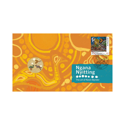 Ngana Nyitting – The Art of Kevin Bynder Green Emu Postal Numismatic Cover (PNC)