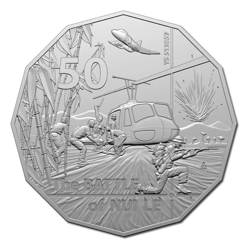 50c 2021 Battle of Nui Le UNCIRCULATED coin