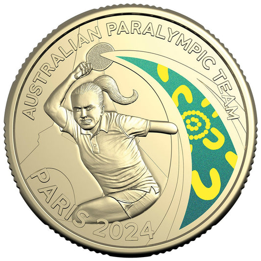 2024 Paris Paralympic uncirculated $1 coin