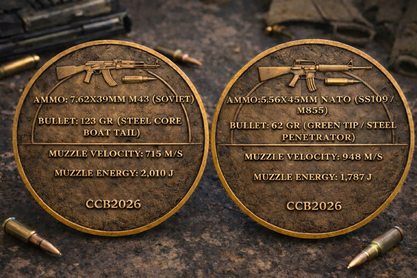 PRE ORDER - 2026 Rifles of War 2 x 1oz .999 Copper Colorized Medals in Infinity Capsule