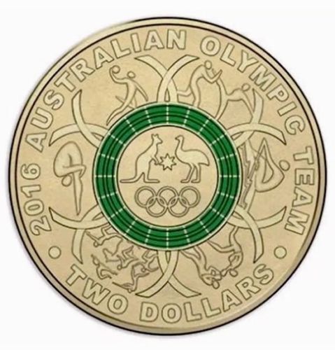 2016 RIO OLYMPICS - GREEN CIRCULATED $2