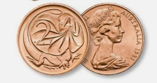 1970 Frilly neck lizard 2c UNC - ex mint set&nbsp;