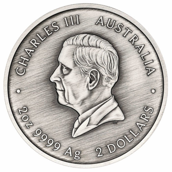 NEW RELEASE - 2026 Turtle Yaunati $2 Australia Colour 2oz Silver Antique Coin