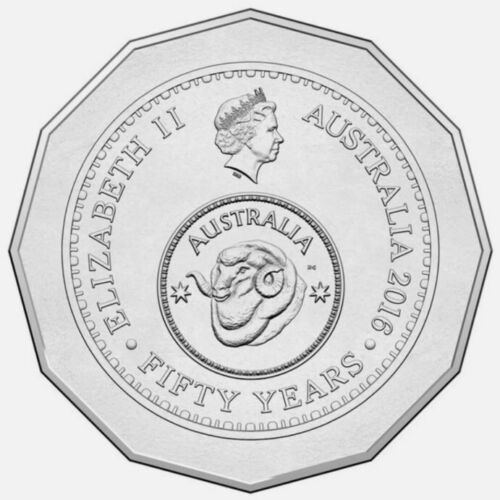 2016 50 years of Decimal Currency Changeover 50c coin Uncirculated
