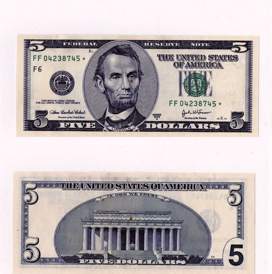 USA Series 2003 $5 Banknote Federal Reserve Note Richmond District - DE31315229A