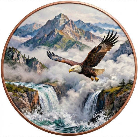 2026 Bald Eagle High Relief Colorized 5oz AVDP .999 Fine Copper - PRE ORDER NOW