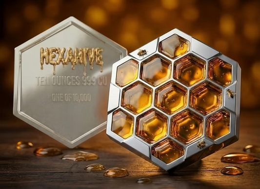 HEXAHIVE - 10oz .999 High Relief Copper Coin 2026 - PRE ORDER