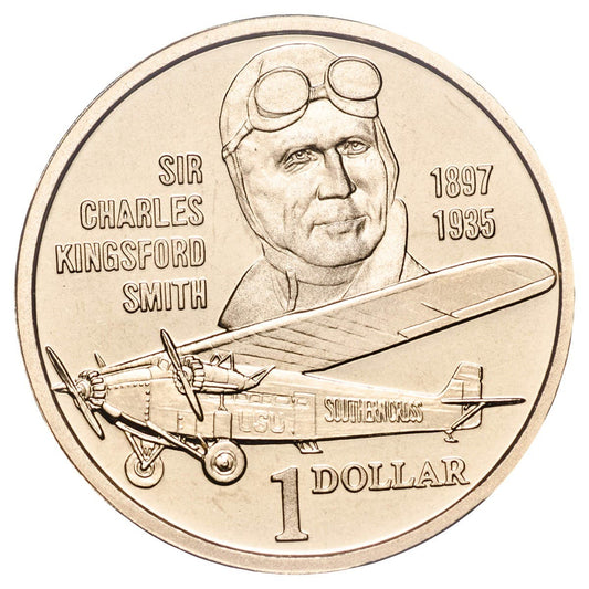 1997 SIR CHARLES KINGSFORD SMITH $1 UNC - EX MINT SET