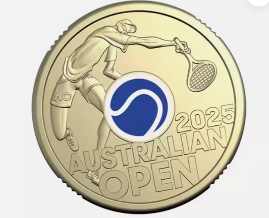 2025 Australian open Tennis Privy mark men's single coin