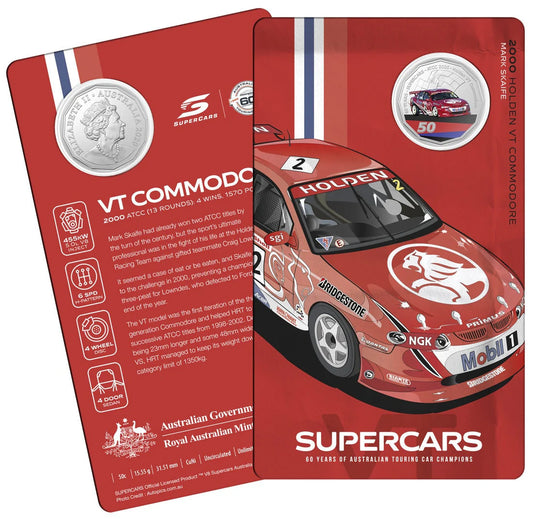 2020 50c Coin - 60 Years of the ATCC 1960/2020 - Supercars - 2000 HOLDEN VT COMMODORE