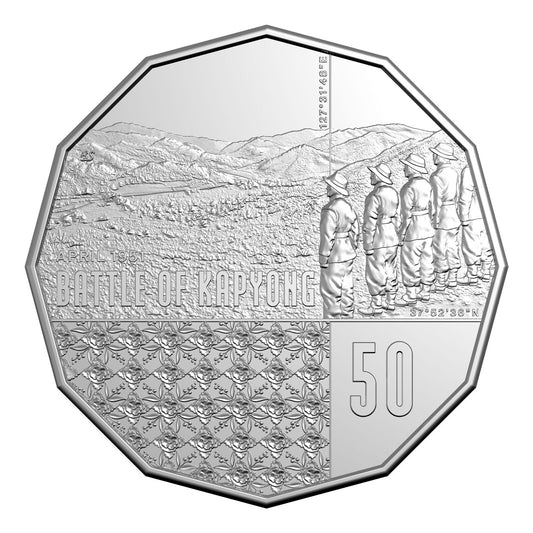2026 Battle of Kapyong uncirculated 50c coin- no card