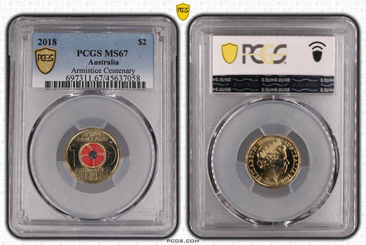 2018 TOP POP Armistice Centenary Colorized PCGS MS67