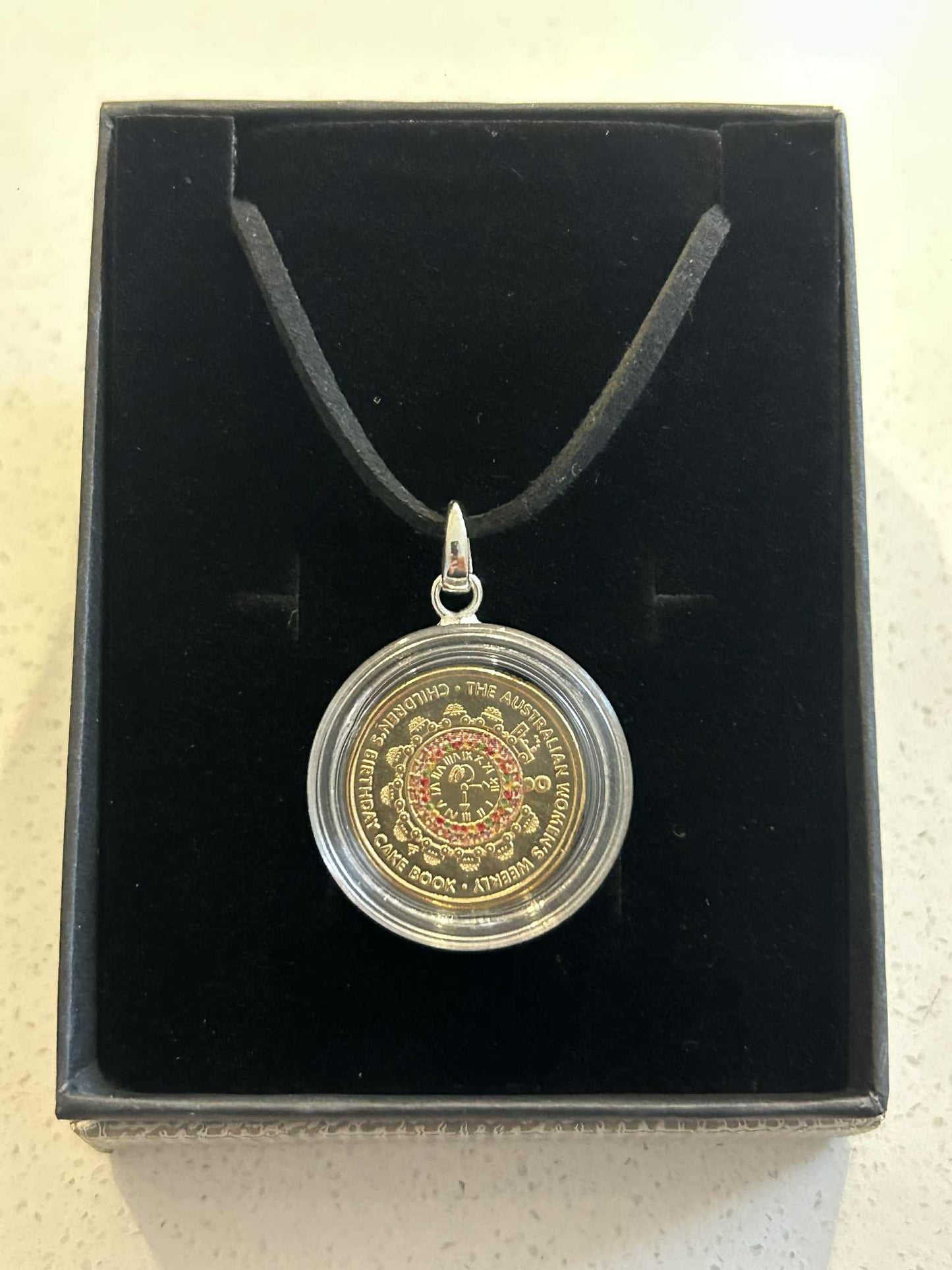 2025 women's weekly birthday cake Silver Pendant necklace - uncirculated 2025 cake $2 coin