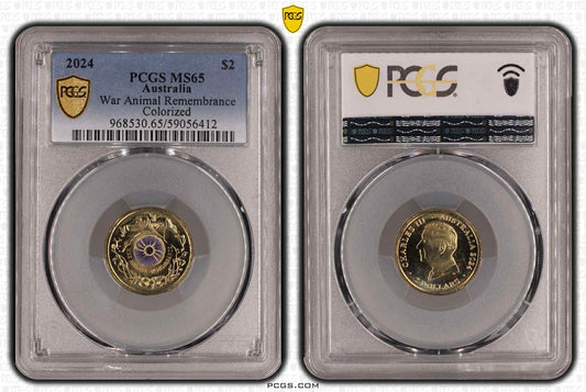 2024 War Animal Remembrance Colorized PCGS MS65