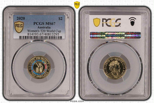 2020 Women's T20 World Cup Colorized PCGS MS67