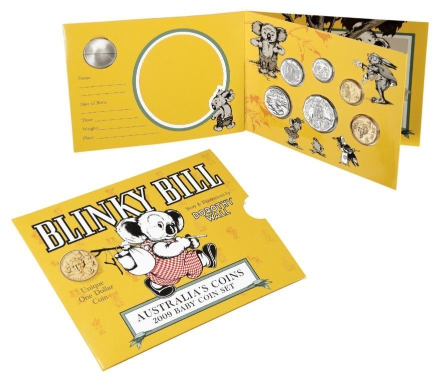 2009 BLINKY BILL Uncirculated Baby Coin Set