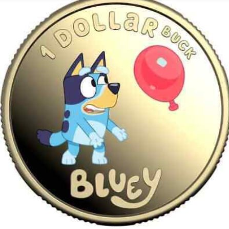 2024 BLUEY COLOURED $1 COIN