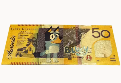 BLUEY gold foil Fifty dollar note commemorative – All Aussie Coins