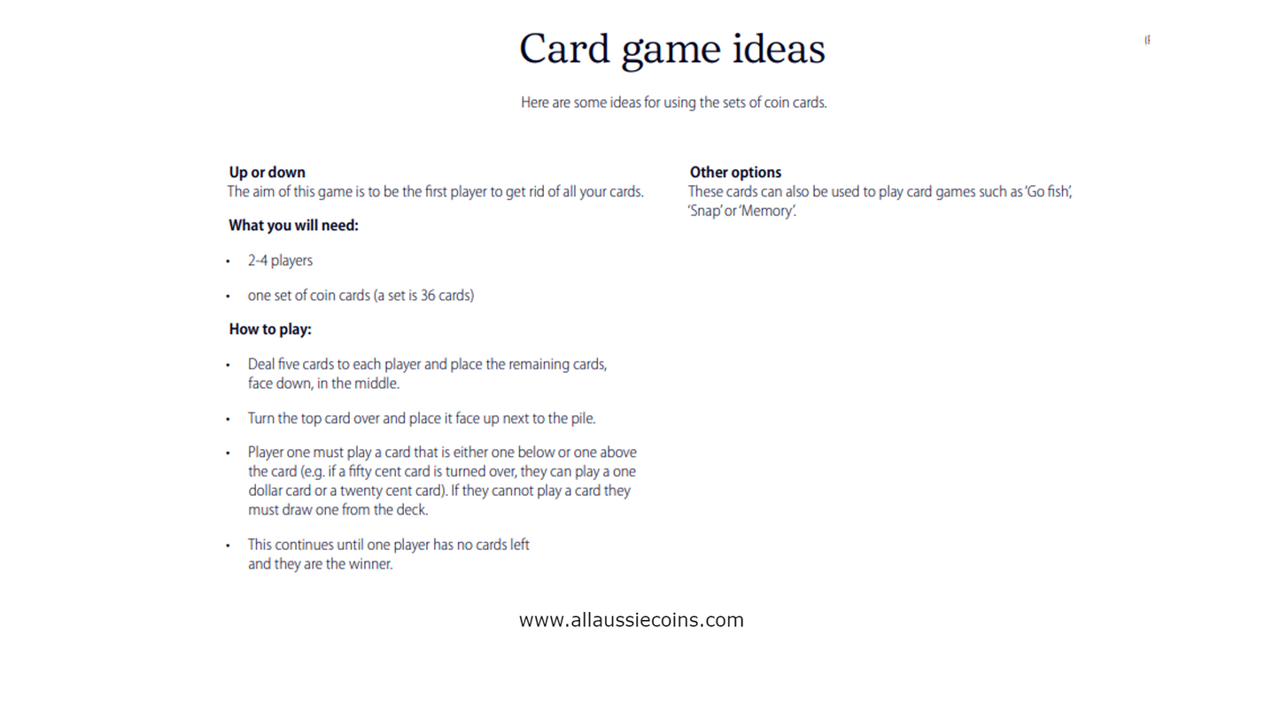 COIN GAME CARDS