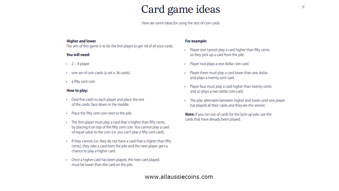 COIN GAME CARDS
