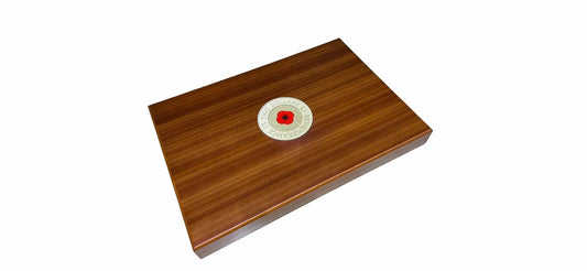 $2 Display Case - TEAK - 120 precision cut holes in Archive Safe Acid Free EVA foam.