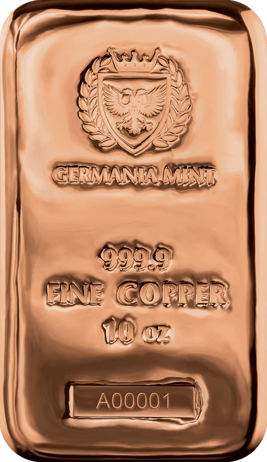 Germania Mint Copper 10oz Cast Vacuum Sealed Bar - PRE ORDER NOW