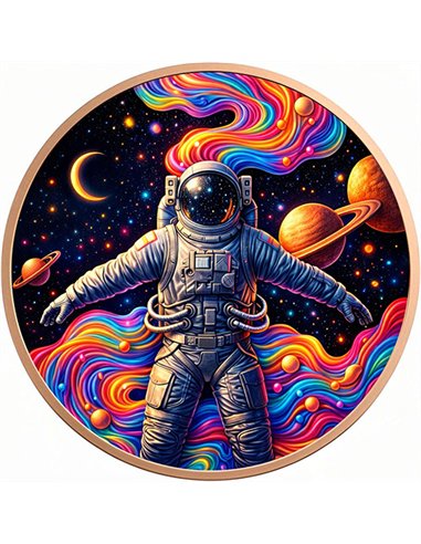 PRE ORDER - COSMIC TRIP HR Colorized 1 Oz Copper Round