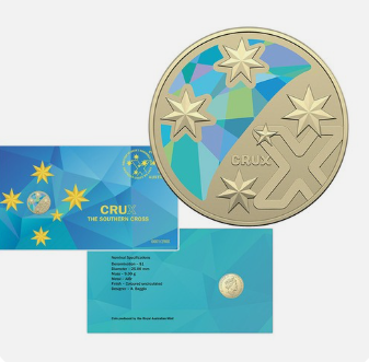 2022 Australia LIMITED EDITION IMPRESSIONS $1 Colour CRUX coin - Southern Cross PNC 0933/2500